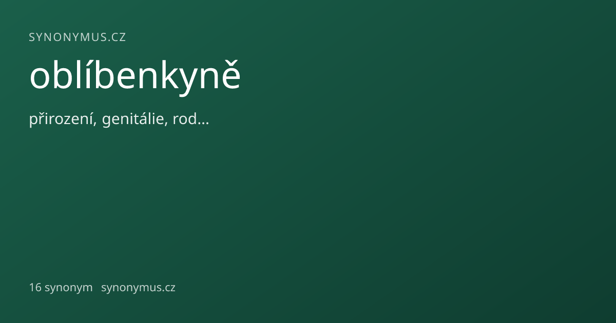 Náhled odkazu: oblíbenkyně
