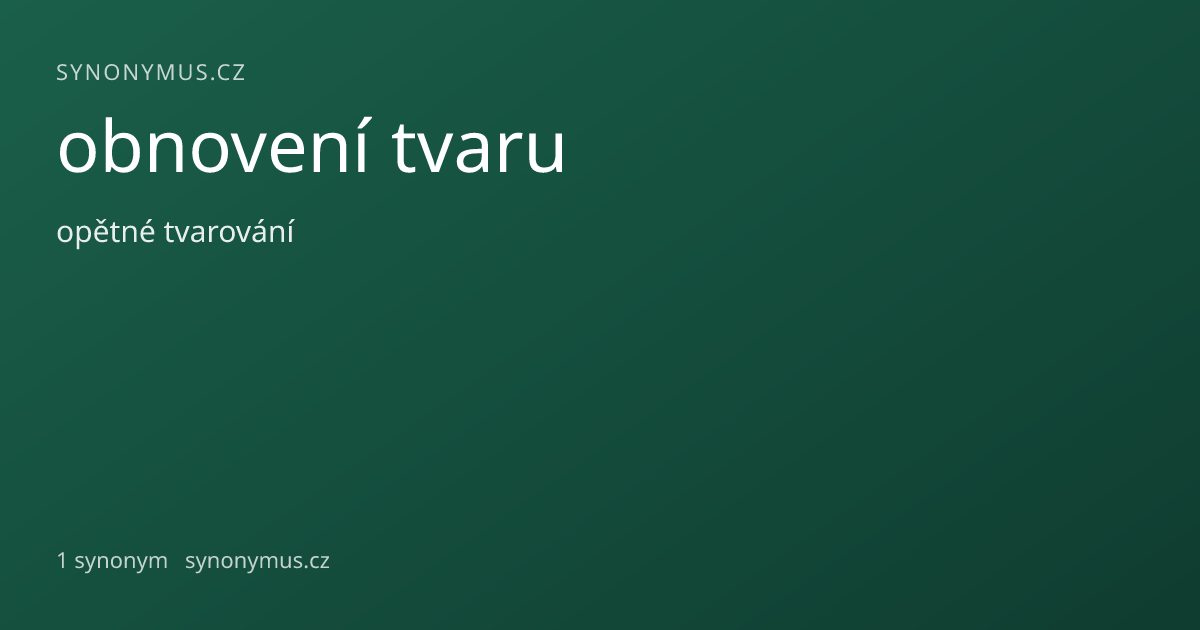 Náhled odkazu: obnovení tvaru