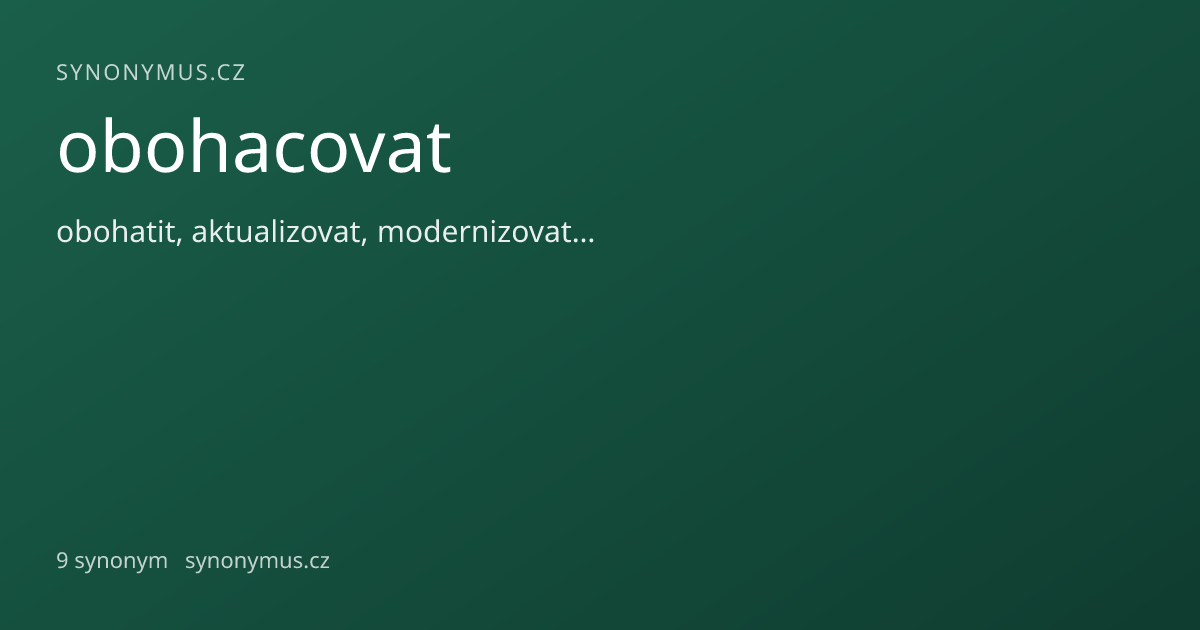 Náhled odkazu: obohacovat