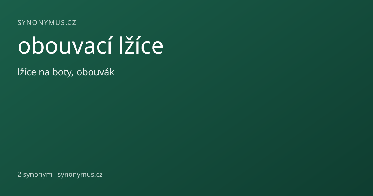 Náhled odkazu: obouvací lžíce