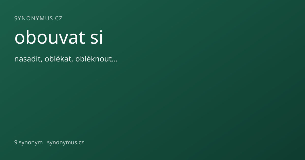 Náhled odkazu: obouvat si