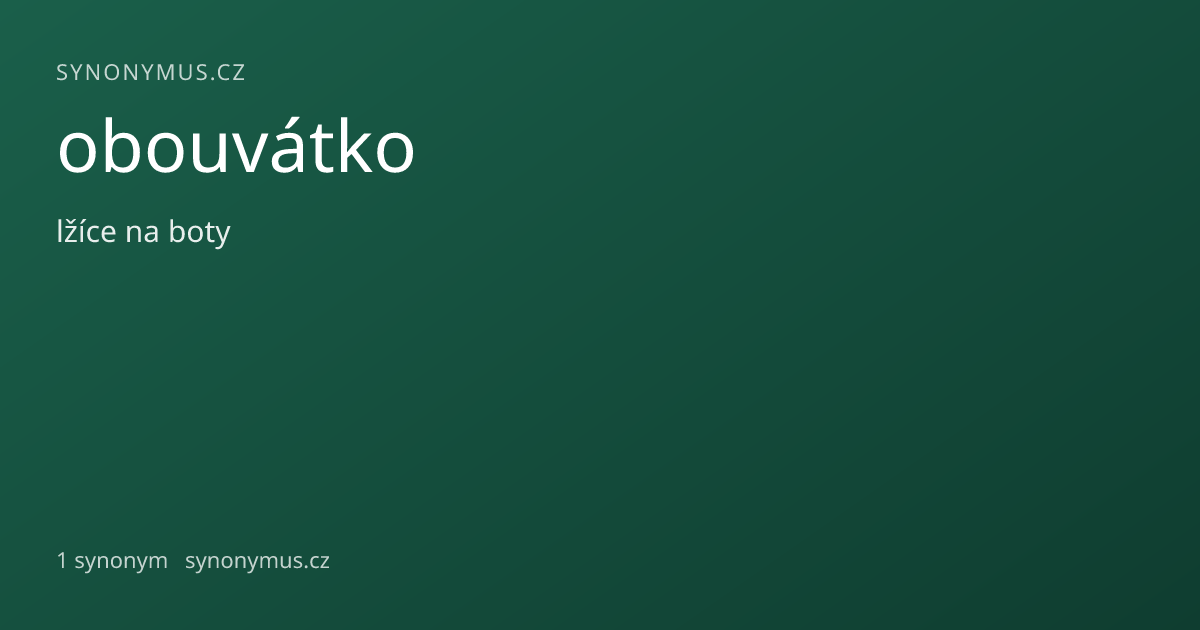 Náhled odkazu: obouvátko