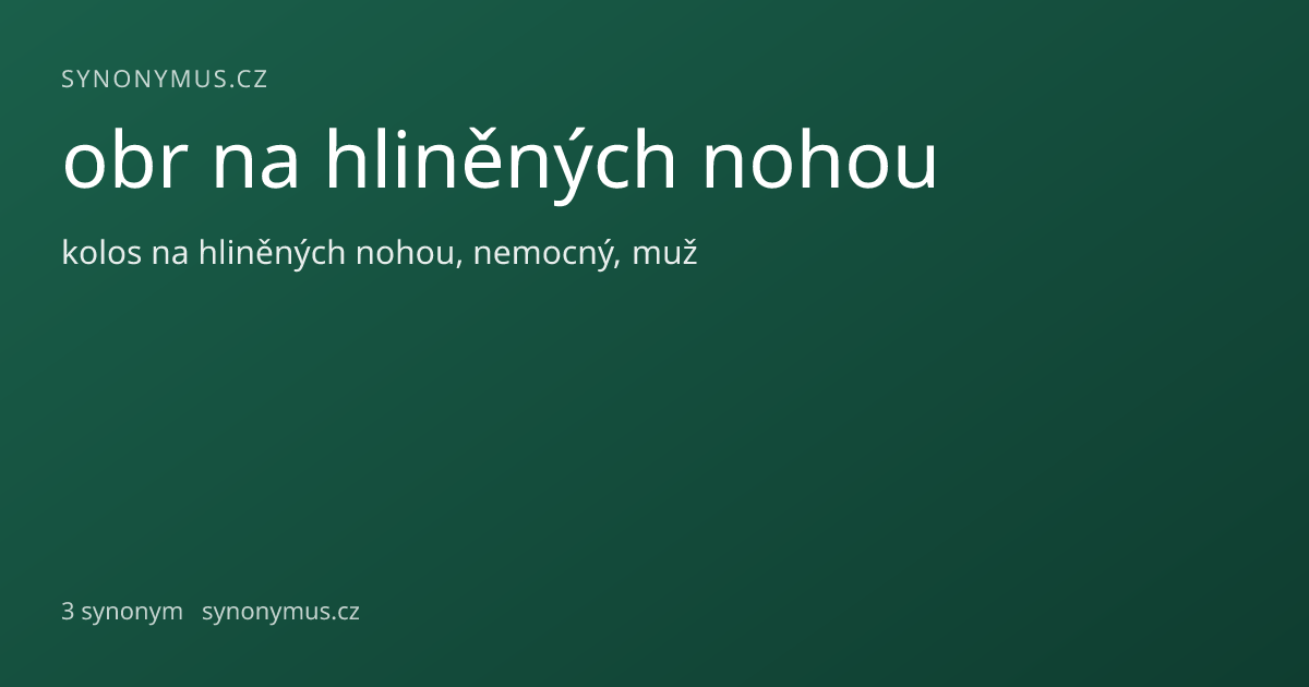 Náhled odkazu: obr na hliněných nohou