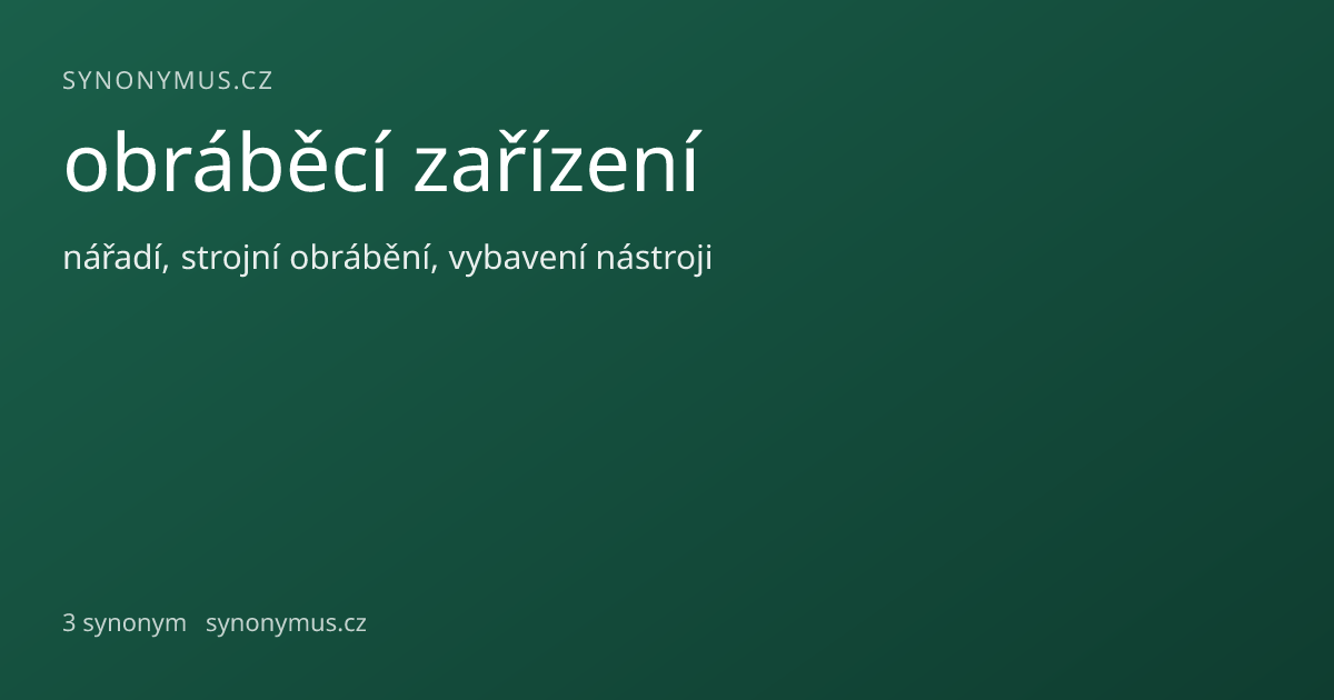 Náhled odkazu: obráběcí zařízení