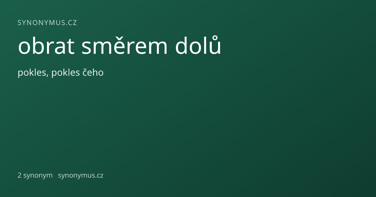 Náhled odkazu: obrat směrem dolů
