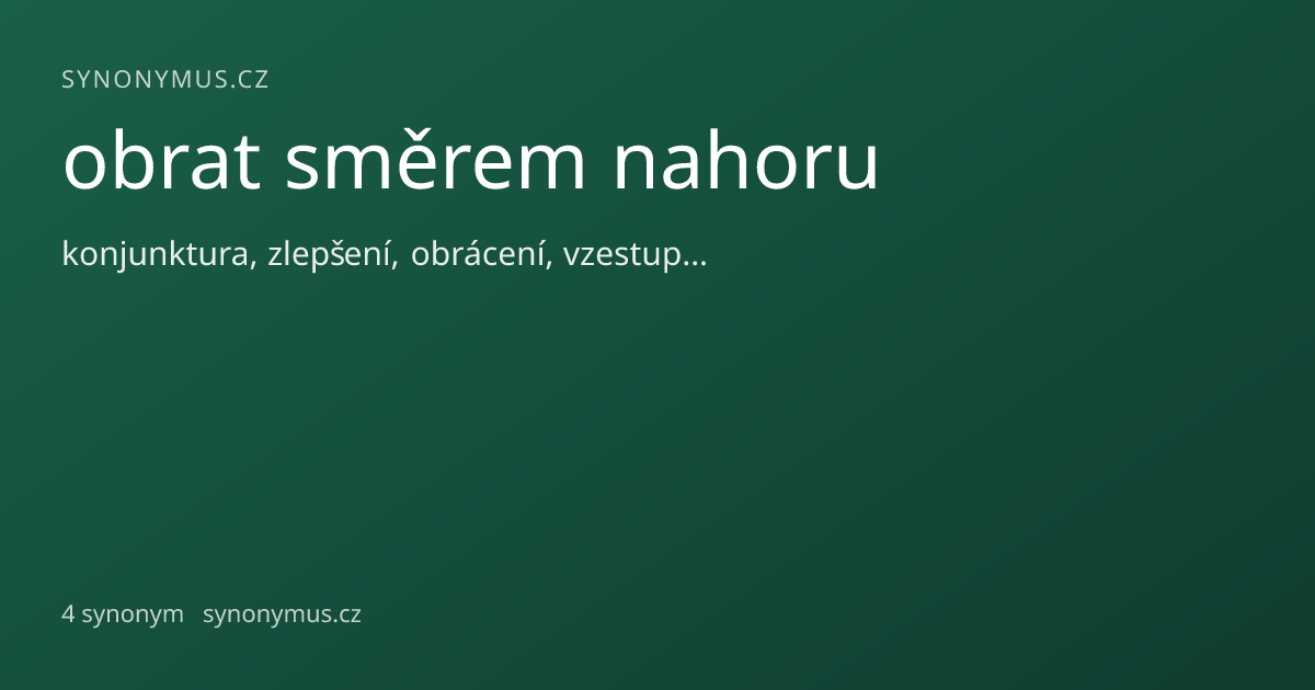 Náhled odkazu: obrat směrem nahoru