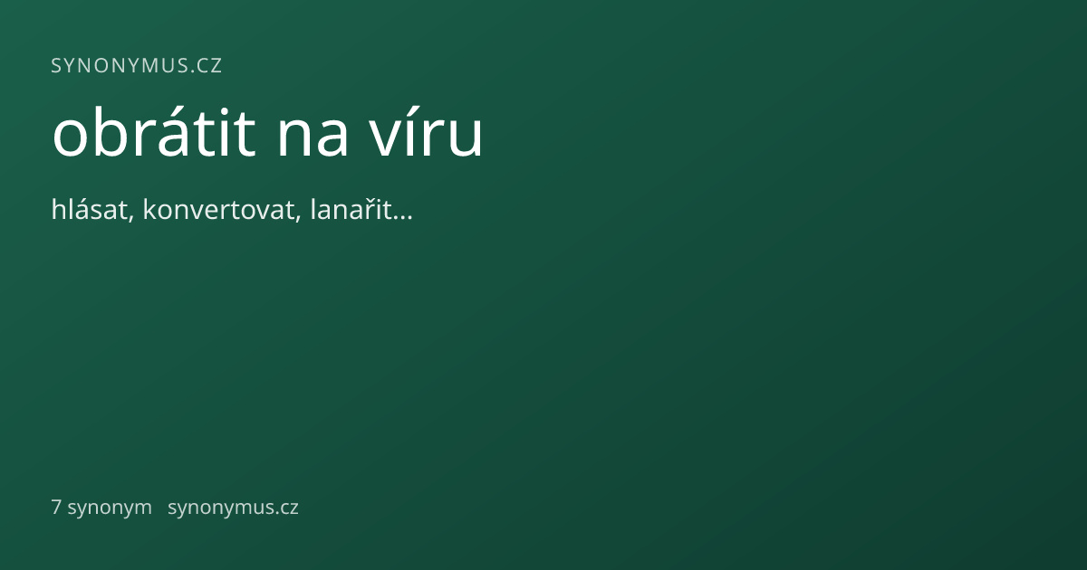 Náhled odkazu: obrátit na víru