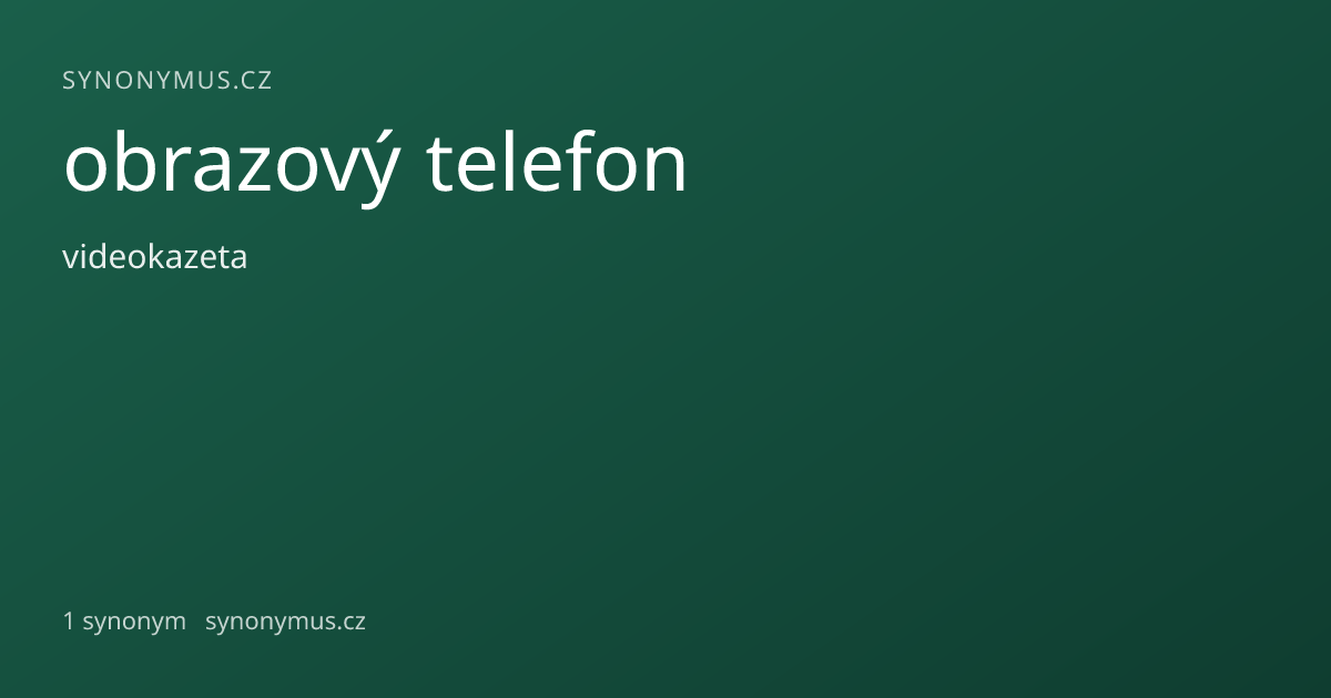 Náhled odkazu: obrazový telefon
