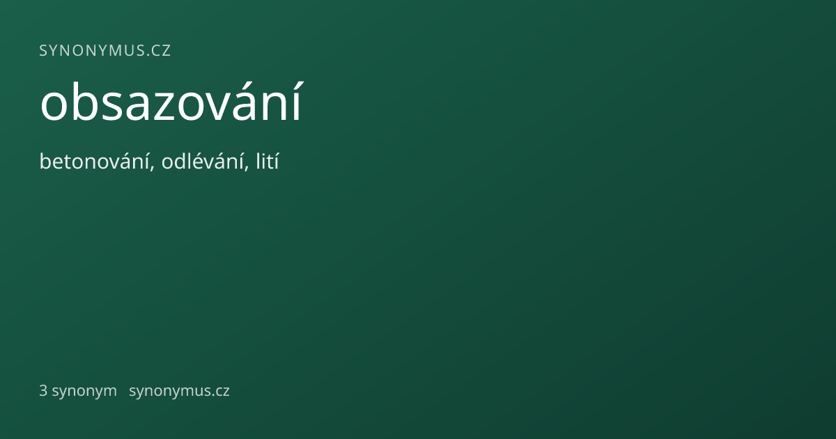 Náhled odkazu: obsazování