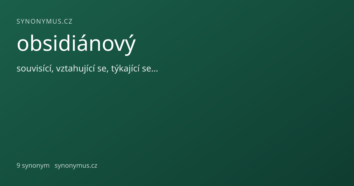 Náhled odkazu: obsidiánový