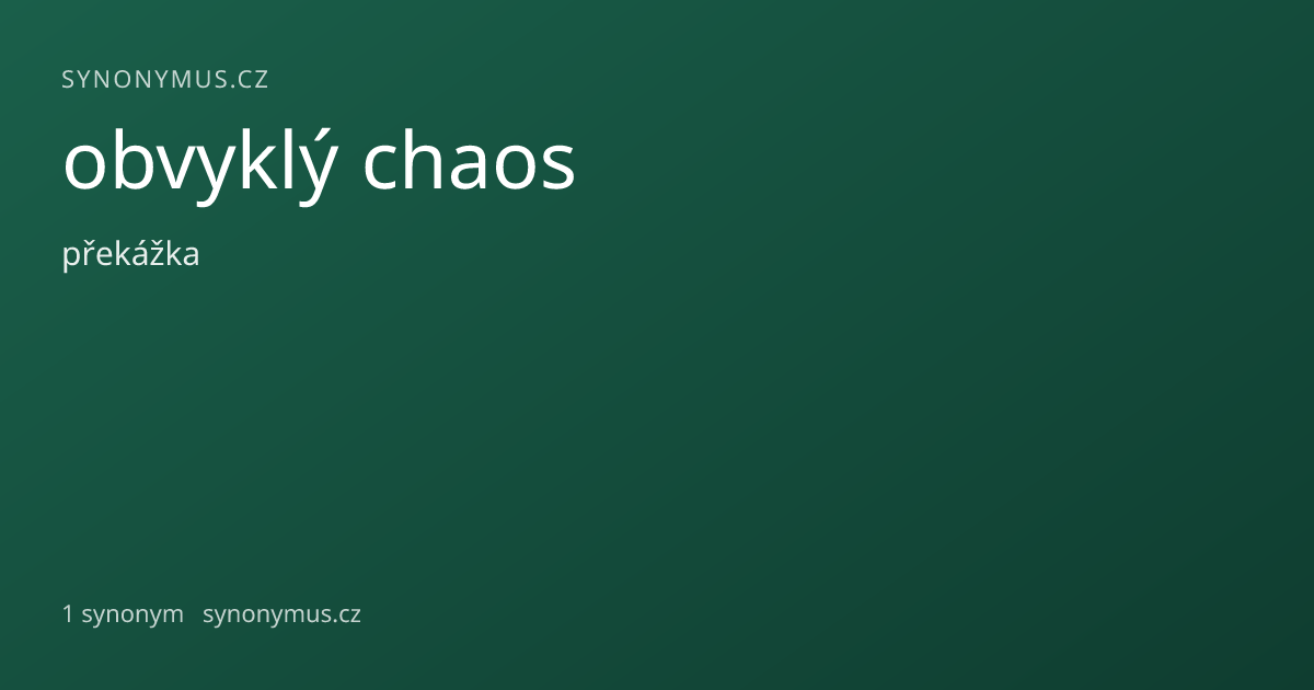 Náhled odkazu: obvyklý chaos
