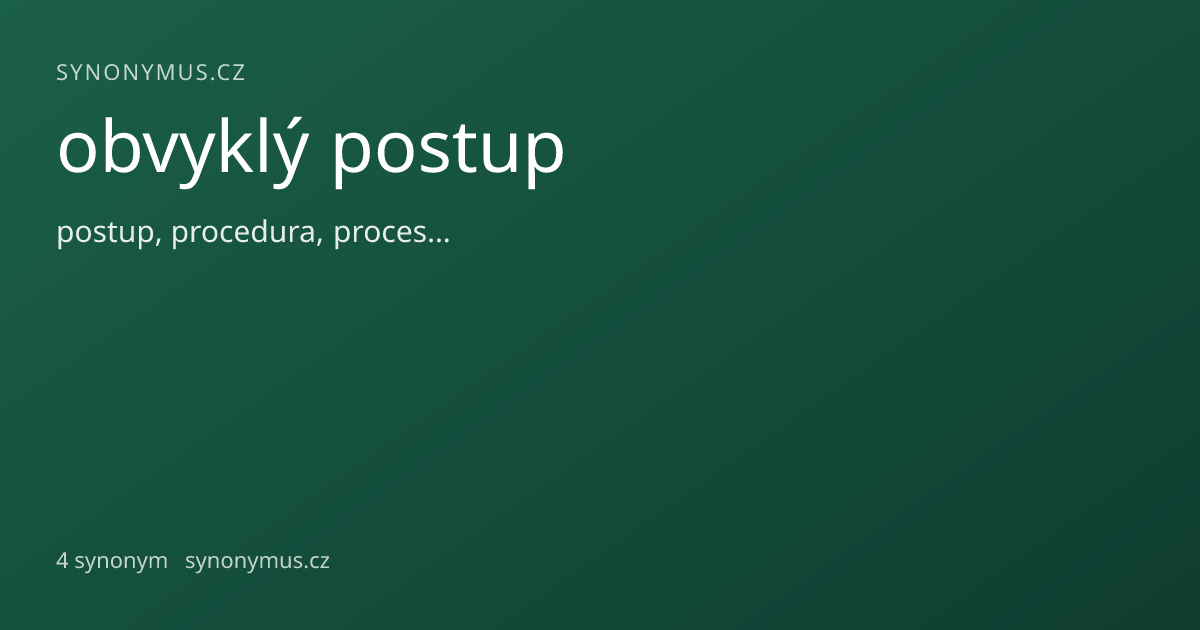 Náhled odkazu: obvyklý postup