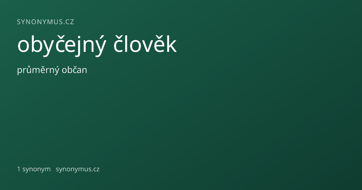 Náhled odkazu: obyčejný člověk