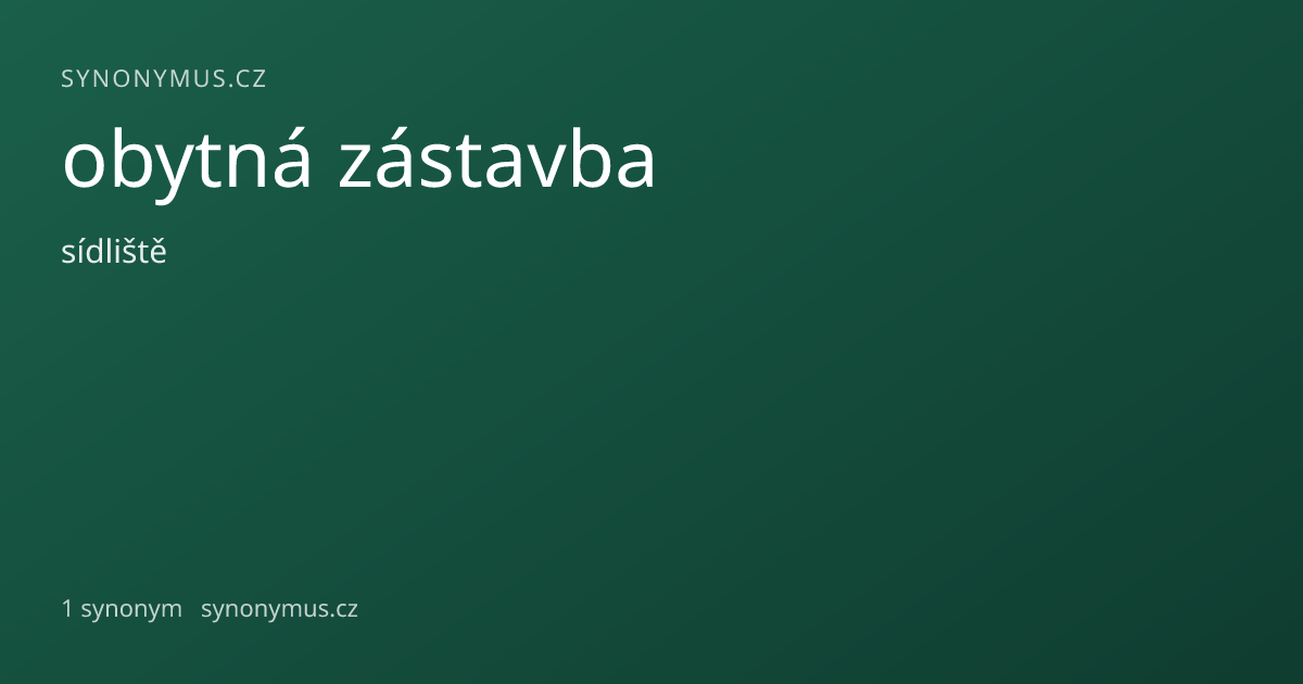 Náhled odkazu: obytná zástavba