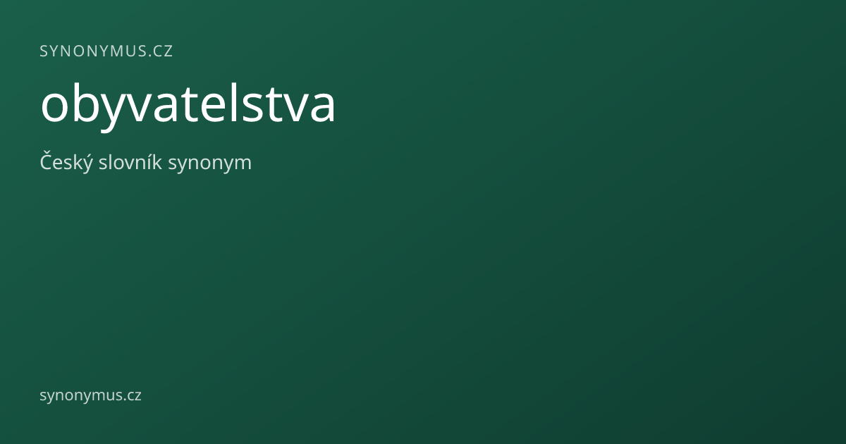Náhled odkazu: obyvatelstva