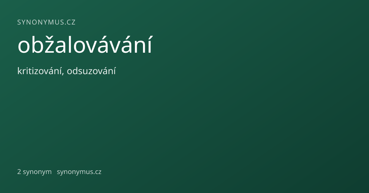 Náhled odkazu: obžalovávání