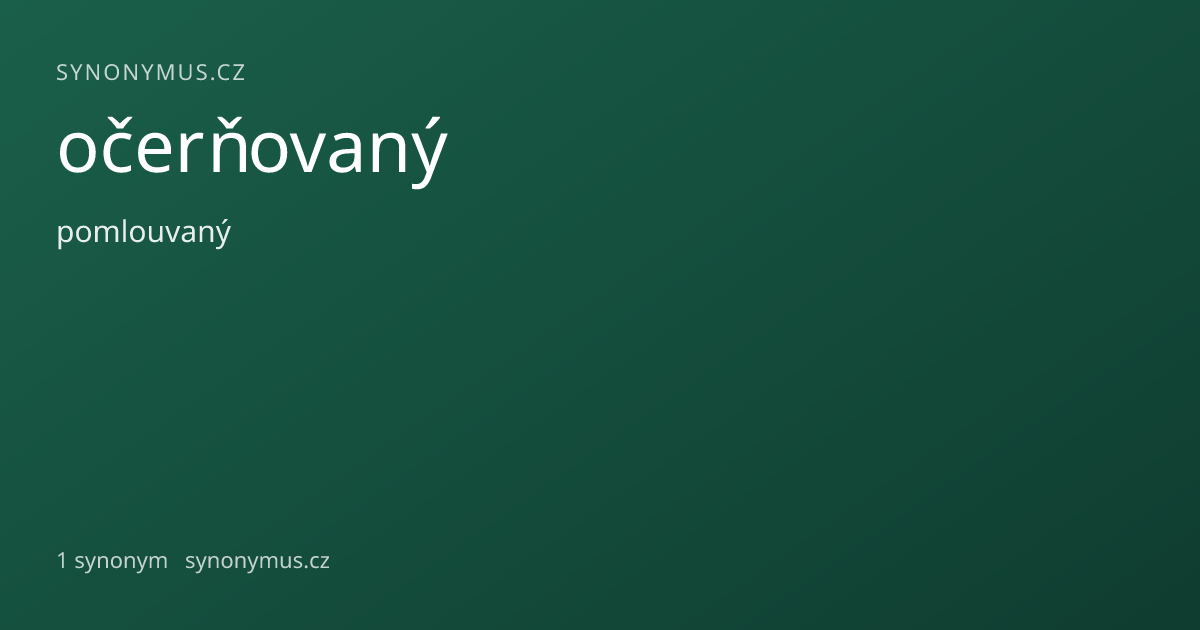 Náhled odkazu: očerňovaný