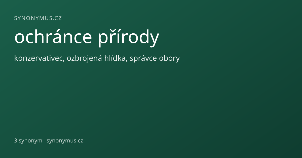 Náhled odkazu: ochránce přírody