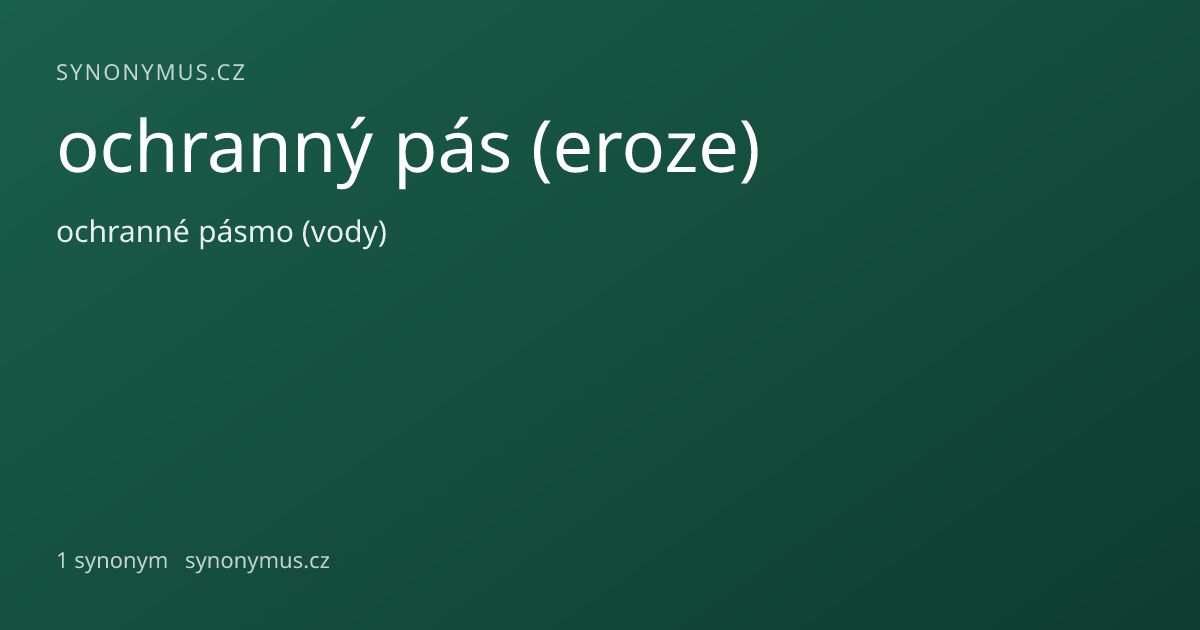 Náhled odkazu: ochranný pás (eroze)
