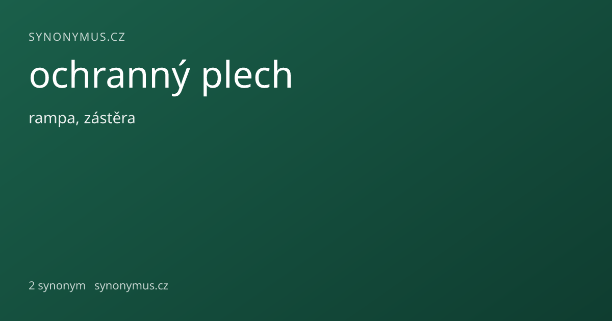 Náhled odkazu: ochranný plech
