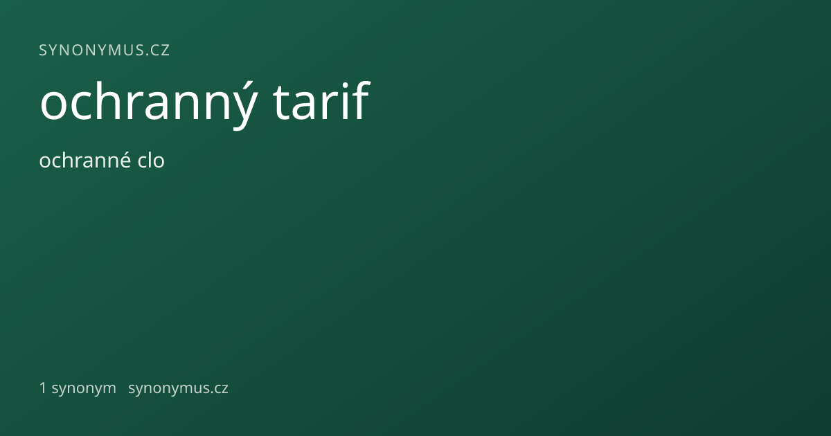 Náhled odkazu: ochranný tarif