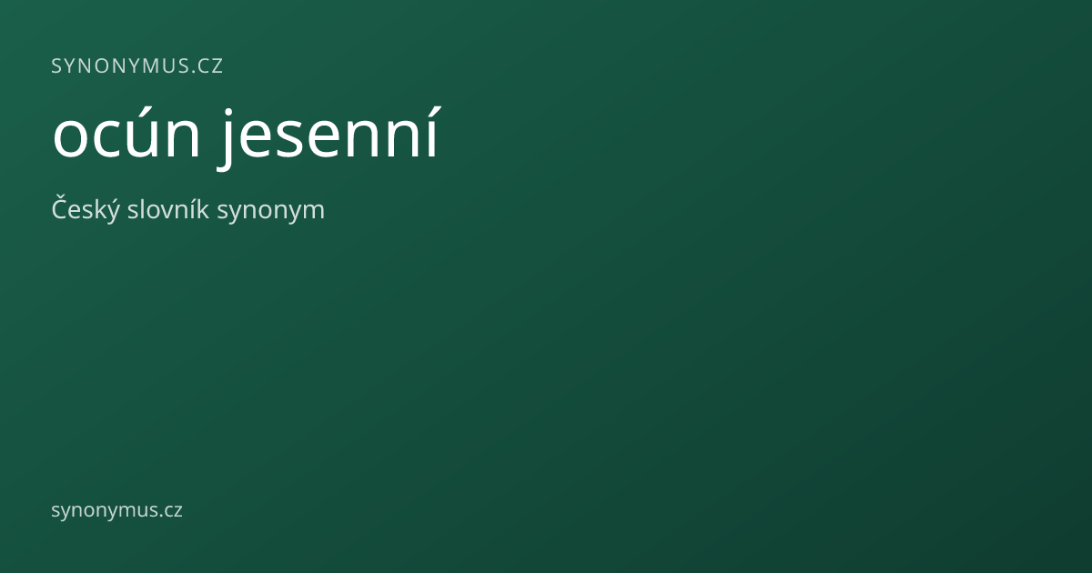 Náhled odkazu: ocún jesenní