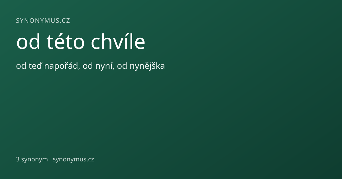 Náhled odkazu: od této chvíle