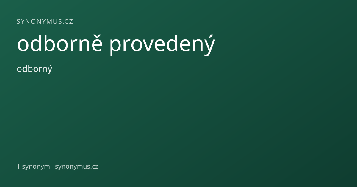 Náhled odkazu: odborně provedený