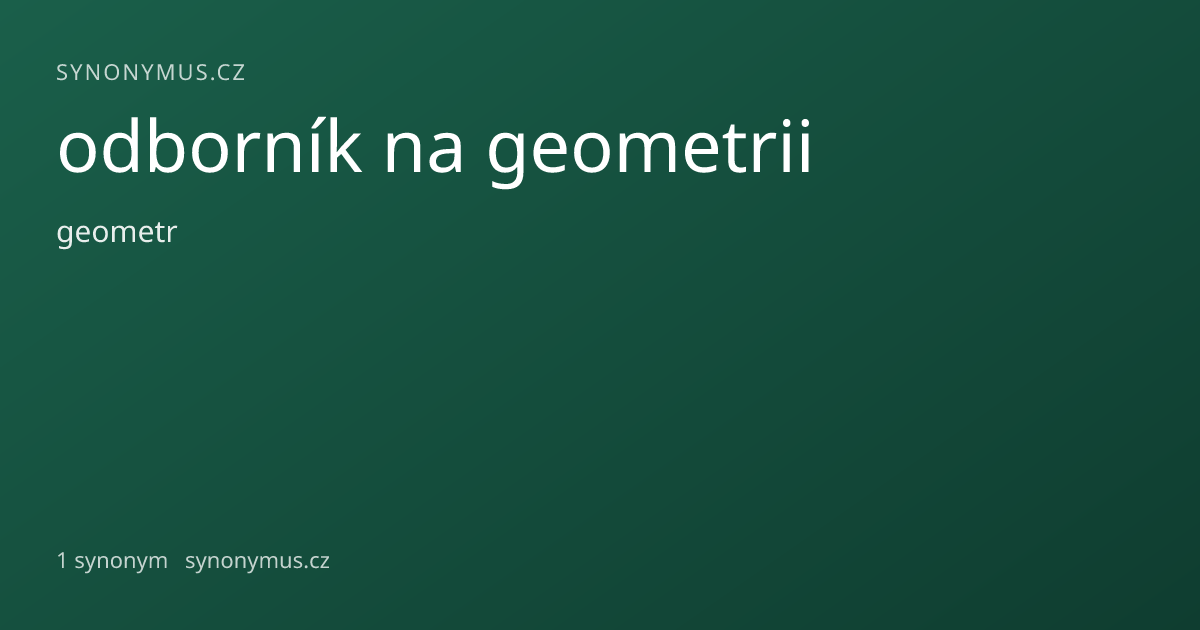 Náhled odkazu: odborník na geometrii