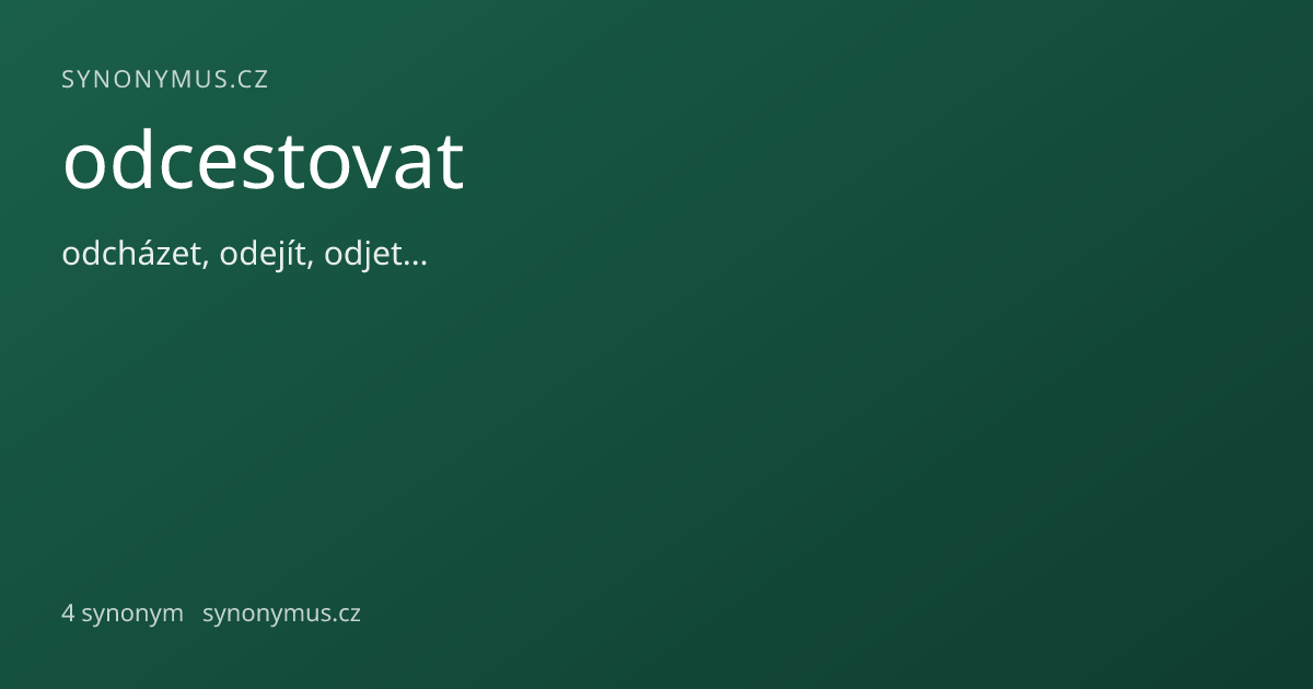 Náhled odkazu: odcestovat