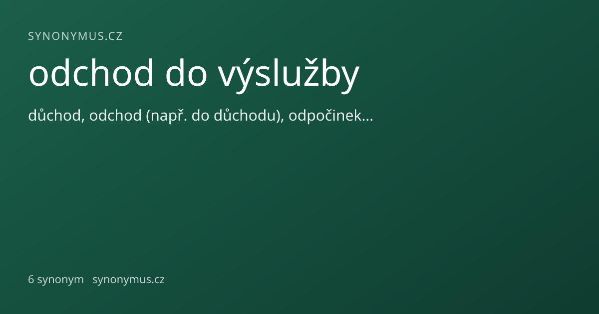 Náhled odkazu: odchod do výslužby