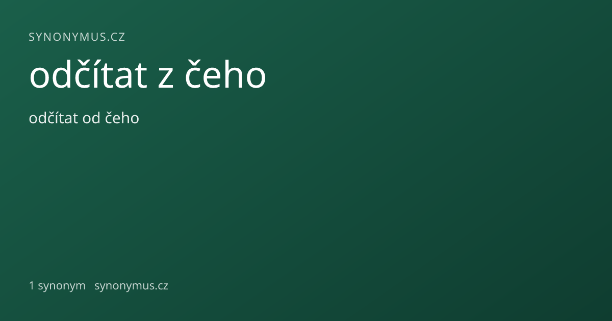 Náhled odkazu: odčítat z čeho