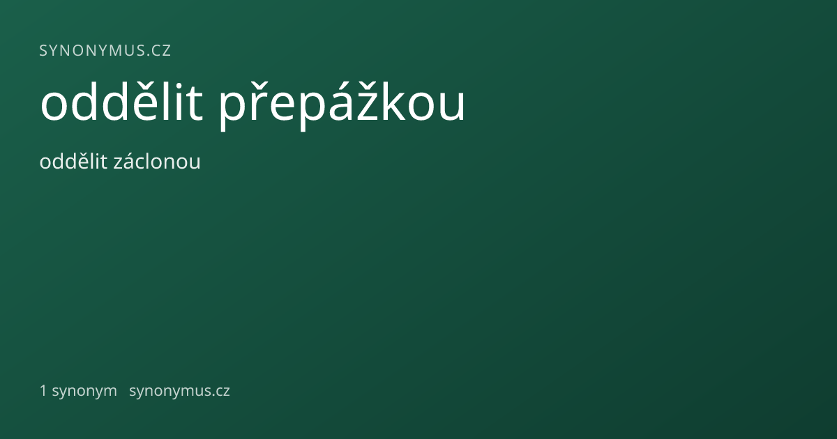 Náhled odkazu: oddělit přepážkou