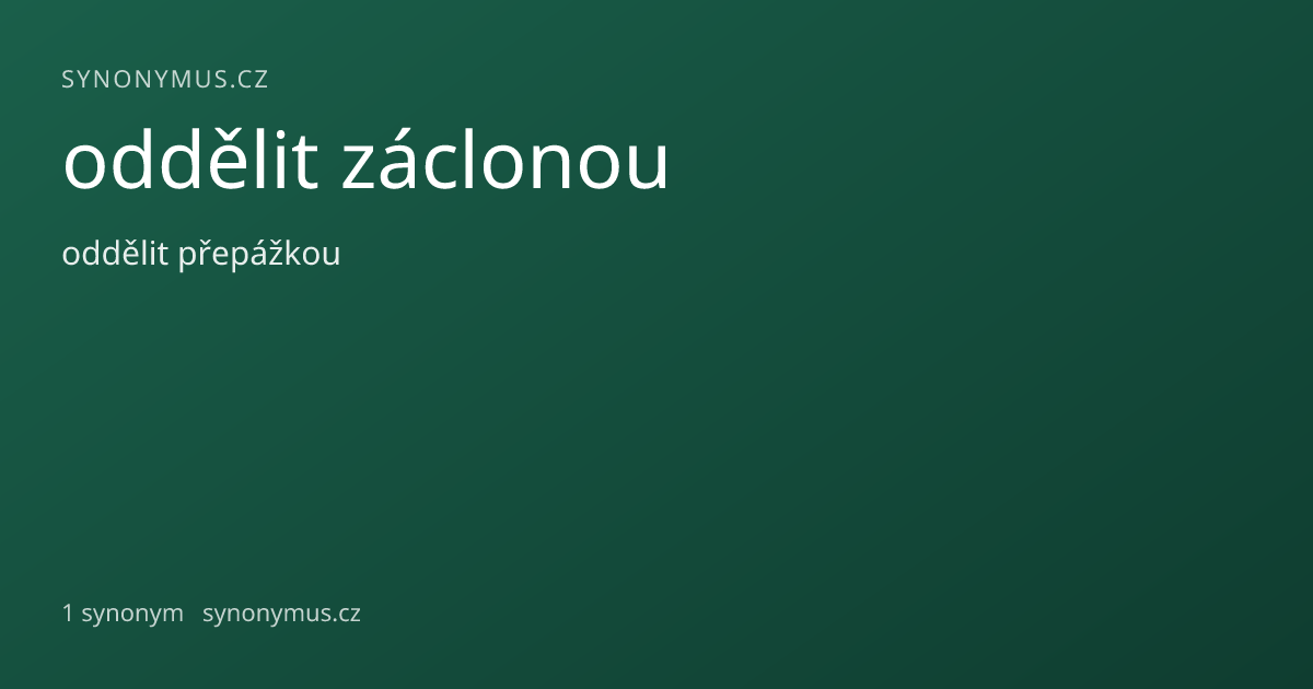 Náhled odkazu: oddělit záclonou