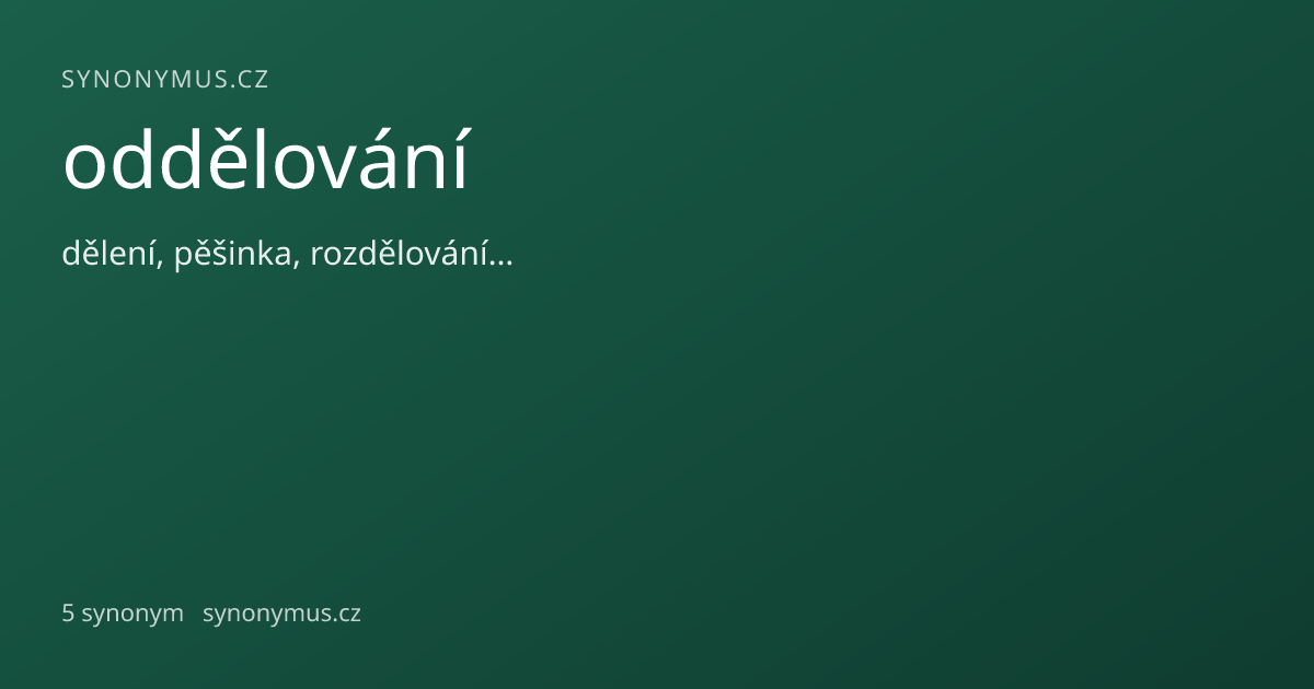 Náhled odkazu: oddělování