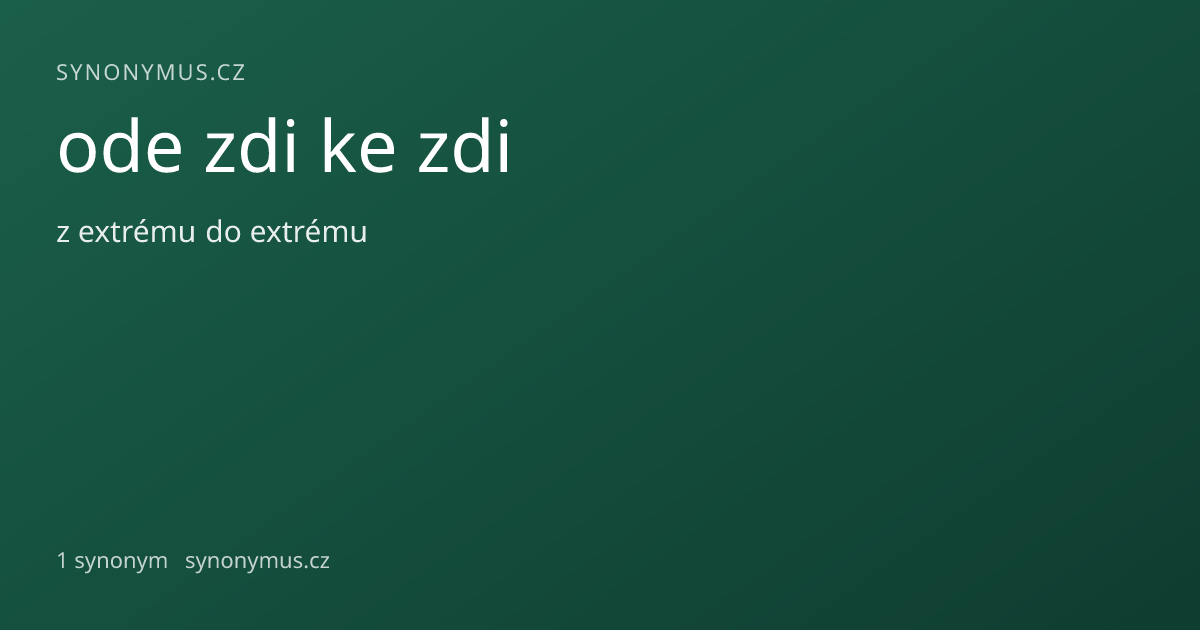 Náhled odkazu: ode zdi ke zdi