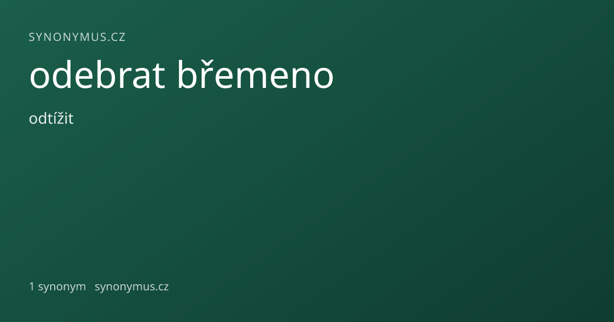 Náhled odkazu: odebrat břemeno