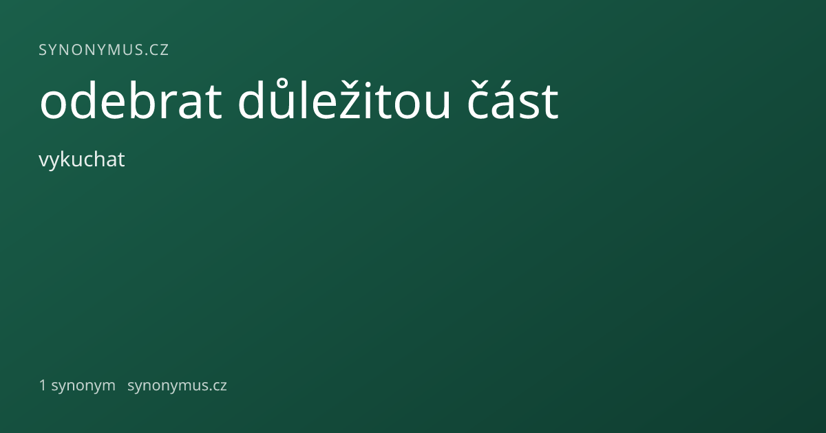 Náhled odkazu: odebrat důležitou část