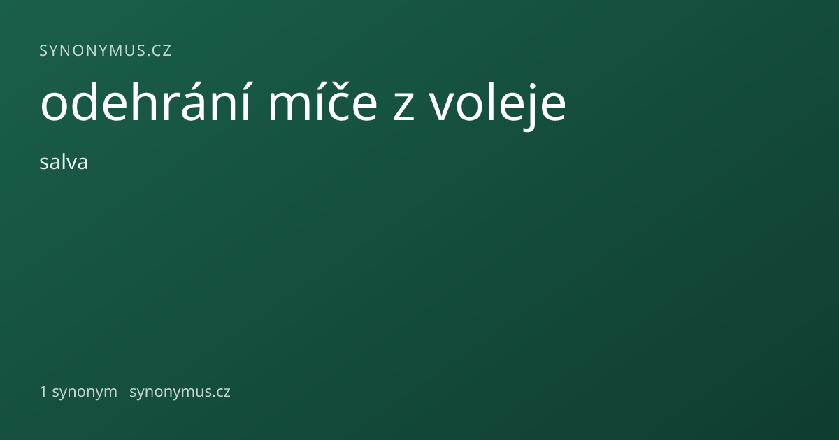 Náhled odkazu: odehrání míče z voleje