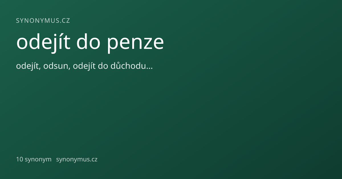 Náhled odkazu: odejít do penze