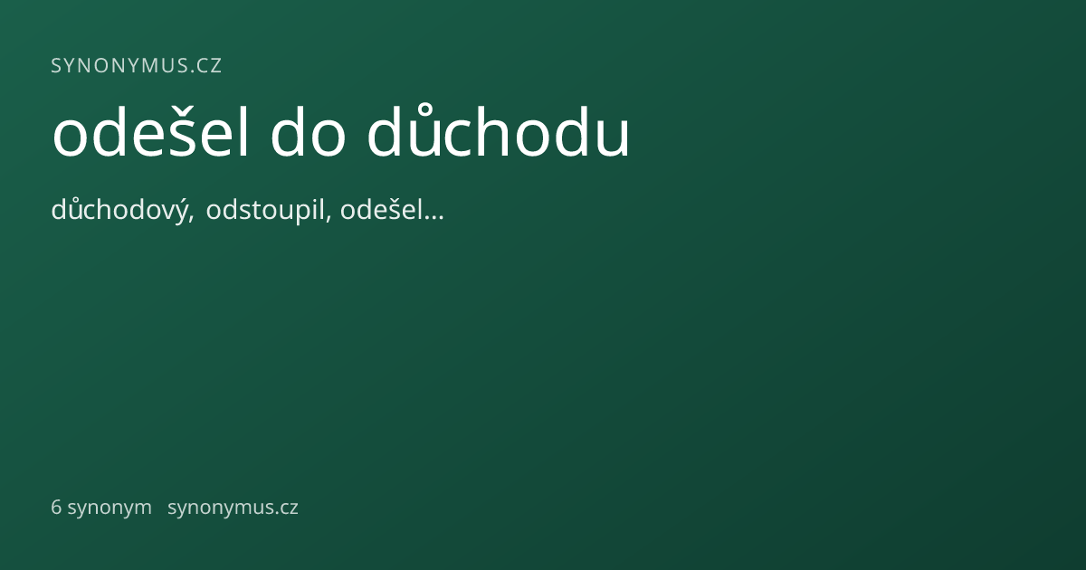 Náhled odkazu: odešel do důchodu
