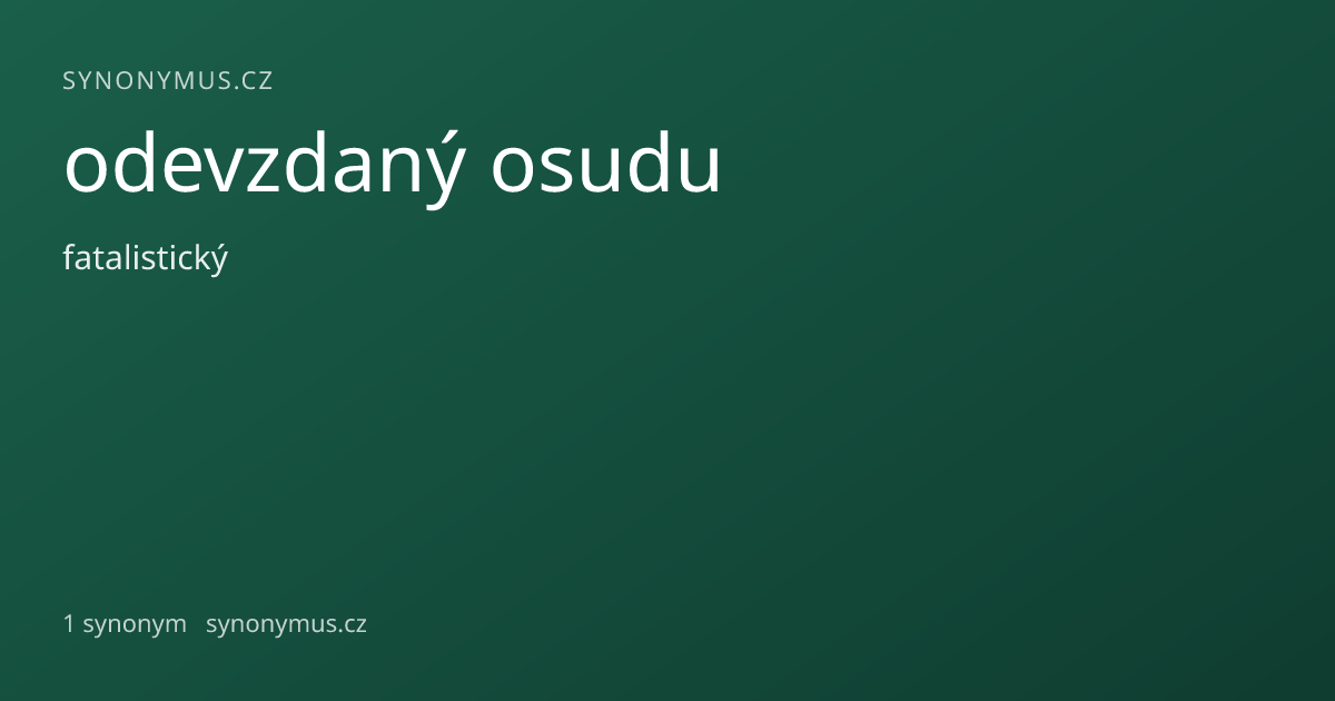 Náhled odkazu: odevzdaný osudu