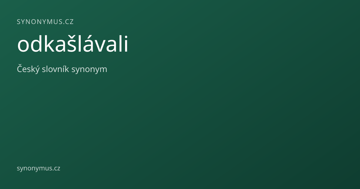 Náhled odkazu: odkašlávali
