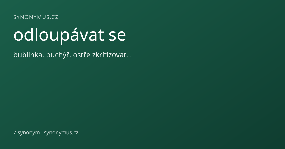 Náhled odkazu: odloupávat se