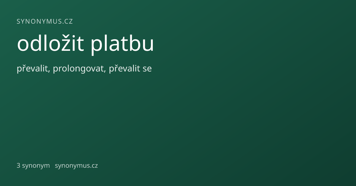 Náhled odkazu: odložit platbu