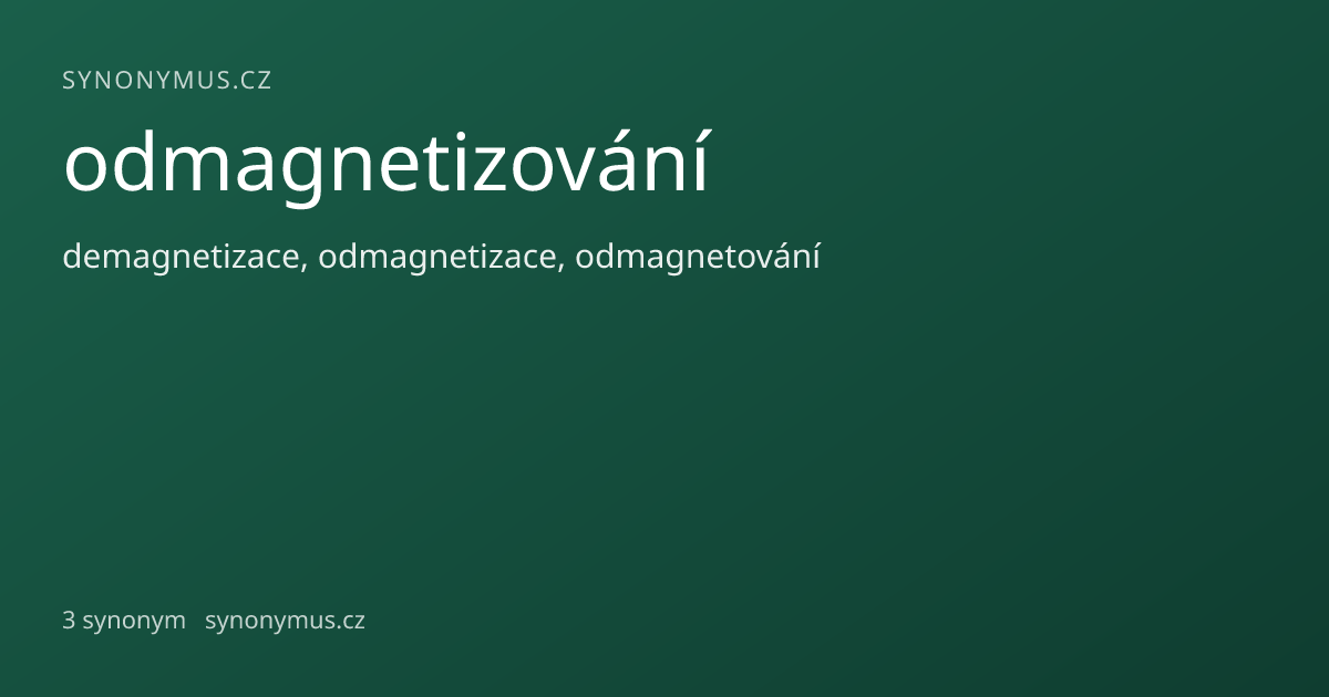 Náhled odkazu: odmagnetizování