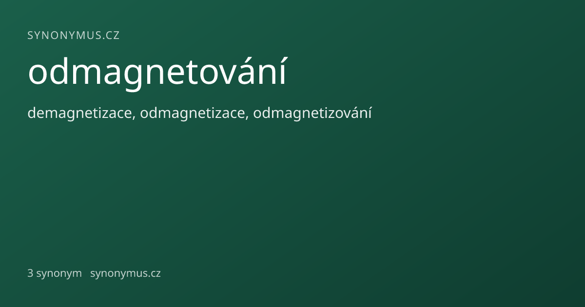 Náhled odkazu: odmagnetování
