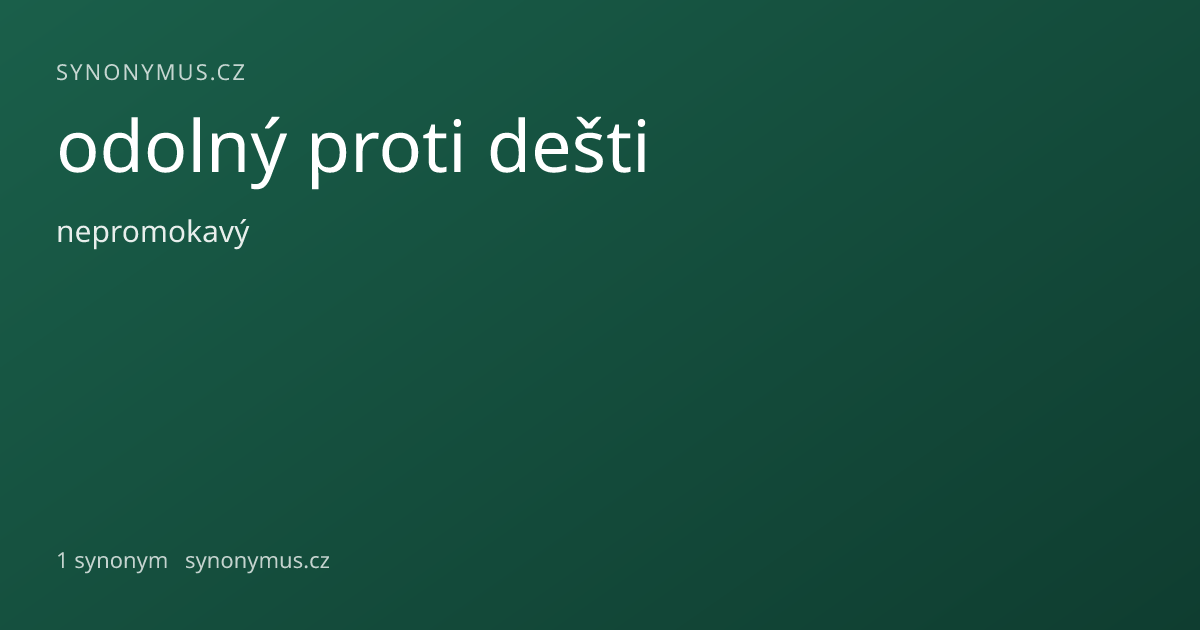 Náhled odkazu: odolný proti dešti