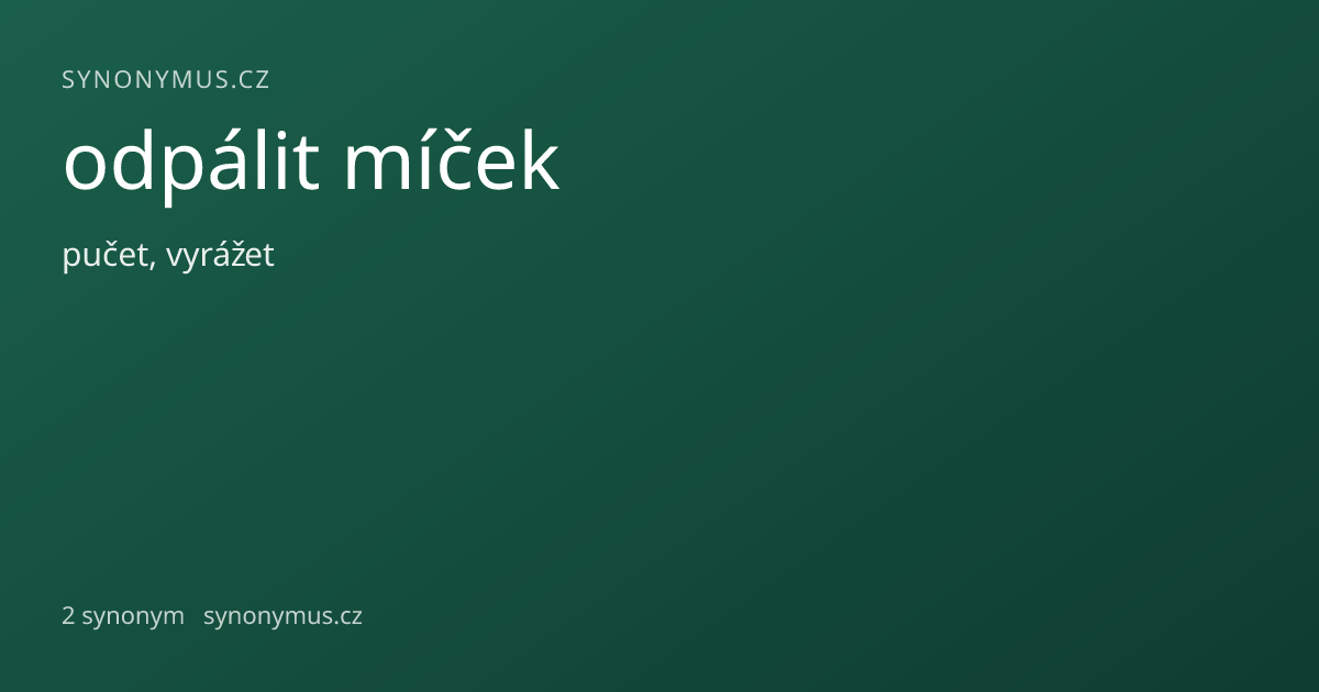 Náhled odkazu: odpálit míček
