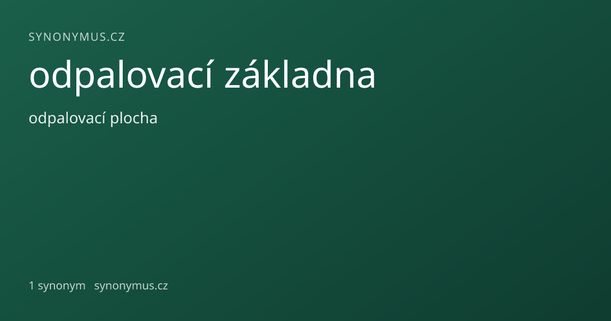 Náhled odkazu: odpalovací základna